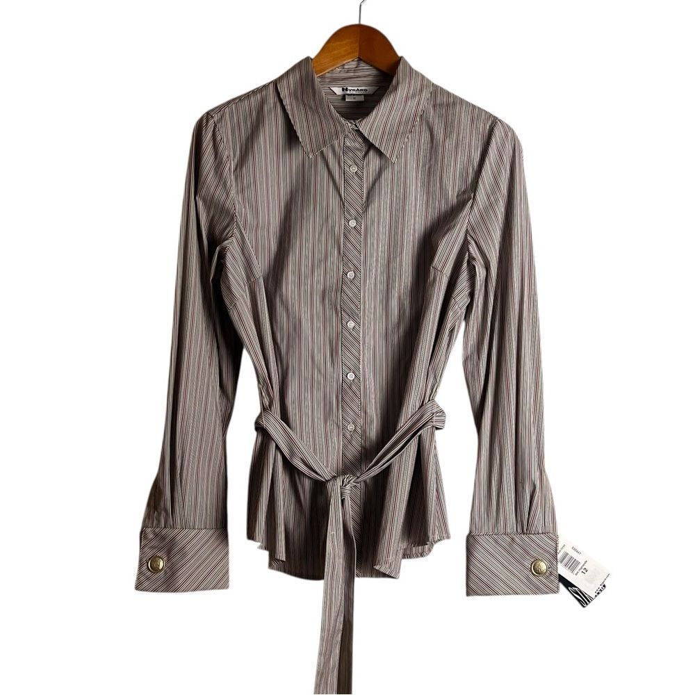 NWT! Nygard collection‎ strip button down shirt